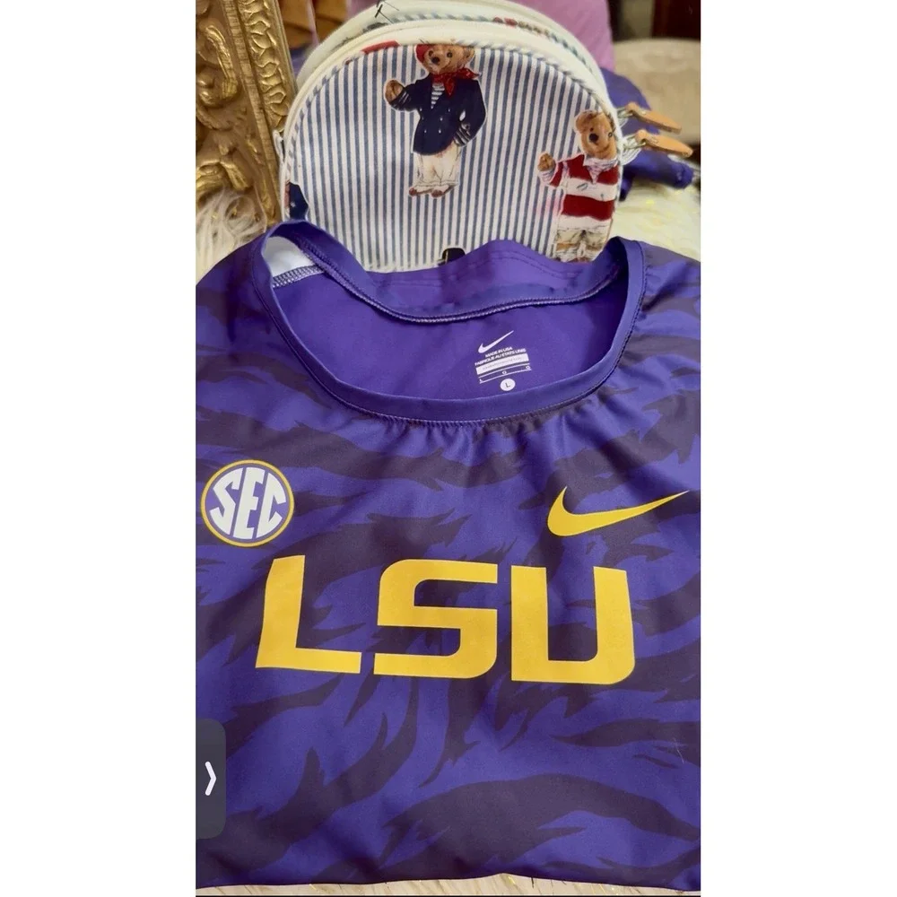 Nike LSU Tigers Pro Elite Team Issue Track & Field Racing Singlet Women's L